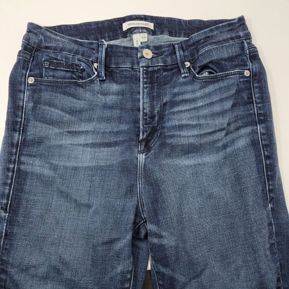 Good American 6 / 28 Good Waist Crop Skinny Women's Dark Wash Denim Blue Jeans - Picture 3 of 5